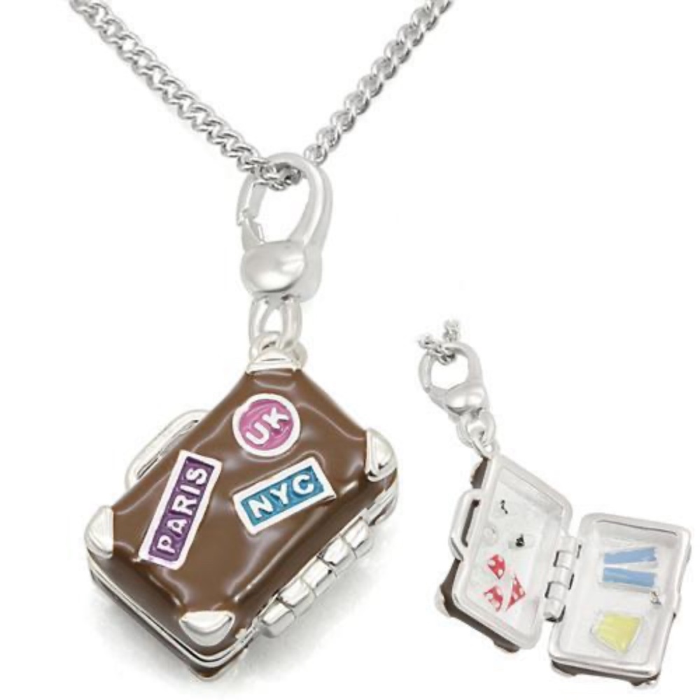 Travel Chain Pendant Necklace .925 18” Trunk NEW